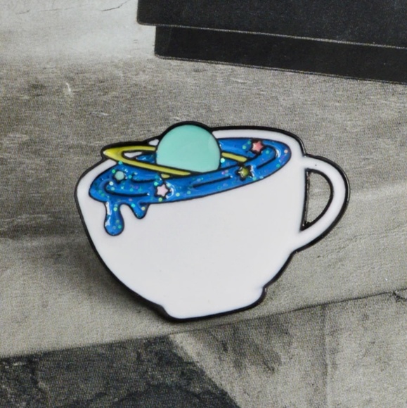 Trippy Festival Universe in a Mug pin. - Picture 2 of 2